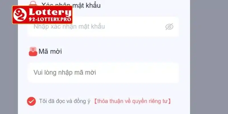 Lưu ý để thành viên đăng ký tài khoản thành công